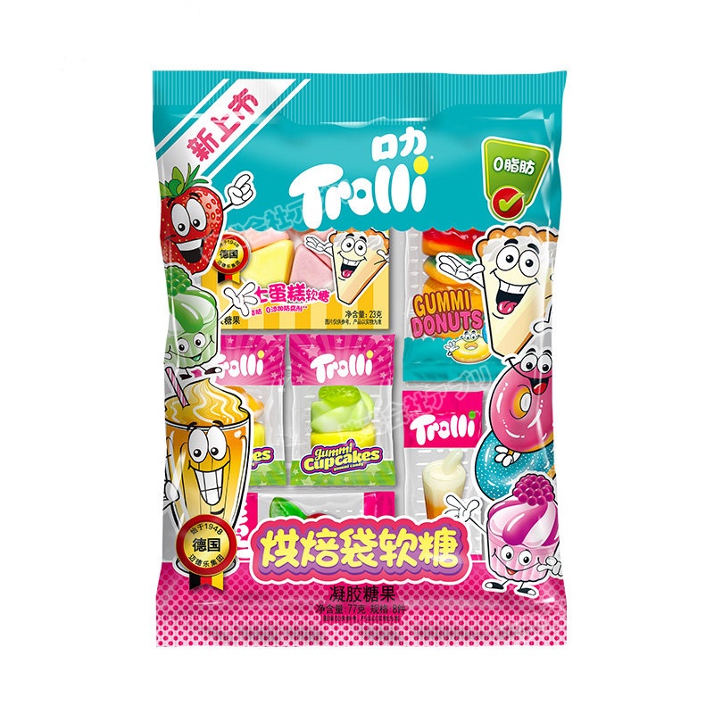 【新品登場！】トローリ Trolli ファストフードグミ ケーキ屋グミ 咀嚼音 SNSで話題 人気お菓子 SAMR