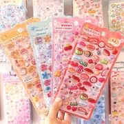 シール 食品 寿司 海の動物 3D ステッカー かわいい 立体 女の子デコ DIY 手帳 手芸 贈り物