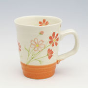 「毎日使う器」　爽やかな草花の器　花畑　マグ（紅）