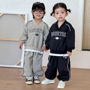 2026年春・秋新作 男女スポーツセット 子供服  ベビーカジュアルスウェットシャツ 2点セット