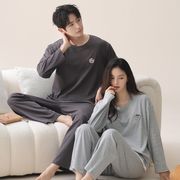 2026年新作大人用パジャマ男女兼用トップス＋パンツパジャマ2点セット  8色