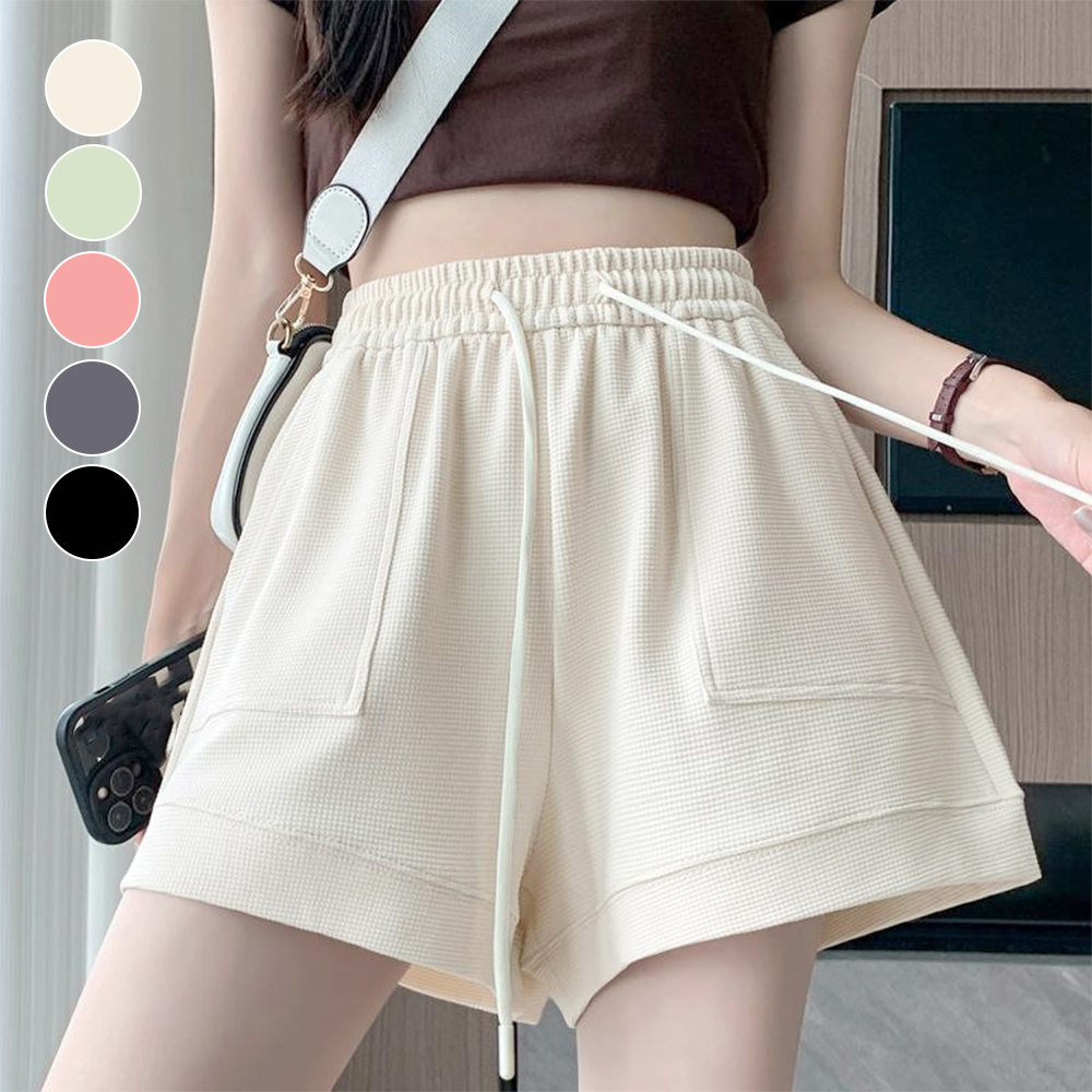 【日本倉庫即納】 ショートパンツ ハイウエスト 部屋着