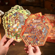 手帳素材★ステッカー★粘着シール★DIYシール  3d造景