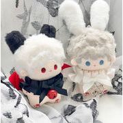 10cm コットンドール用 天使＆悪魔モチーフ ふわふわ耳付き ケープ 翼付き 着せ替えフルセット 人形doll