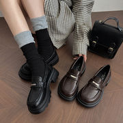 シューズ　ローファー　秋冬　デザイン　韓国ファッション　INS