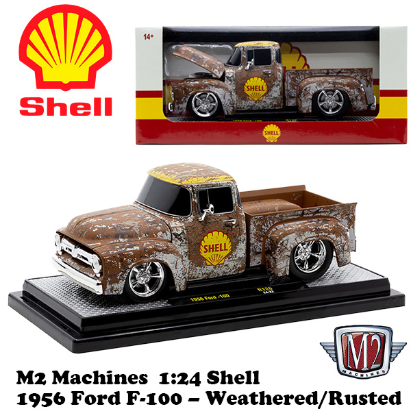 M2 MACHINES 1:24 SHELL 1956 Ford F-100 Weathered/Rusted 【シェル