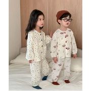 2026新作   子供服  長袖  男女兼用  パジャマ   可愛い ツーピース 韓国風  80-150cm