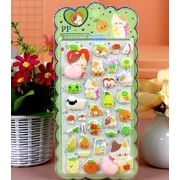 手帳素材装飾　3D　貼り付けパーツぷくぷく立体シール　携帯装飾品　エポキシステッカー