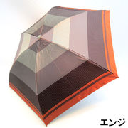 【日本製】【雨傘】【折りたたみ傘】甲州産先染朱子織格軽量超短4段折畳傘