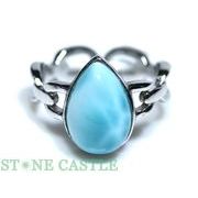 ☆一点物☆【リング】ラリマー (5A) しずく型 No.06