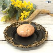 原石一点物 握り石 オレンジムーンストーン 天然石 (オレンジムーンストーン106g-3白色巾着付 現物販売)