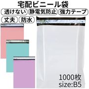 【送料込 当店使用 静電気防止でストレスなし】 宅配ビニール袋 B5 梱包袋 ビニール 防水 強力テープ付