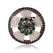 ゴージャス   ラインストーン  花輪のブローチ  胸飾り  花 ブローチ　ピン　アクセサリー ジュエリー