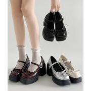 【日本倉庫即納】 メアリージェーンパンプス 厚底ローファー