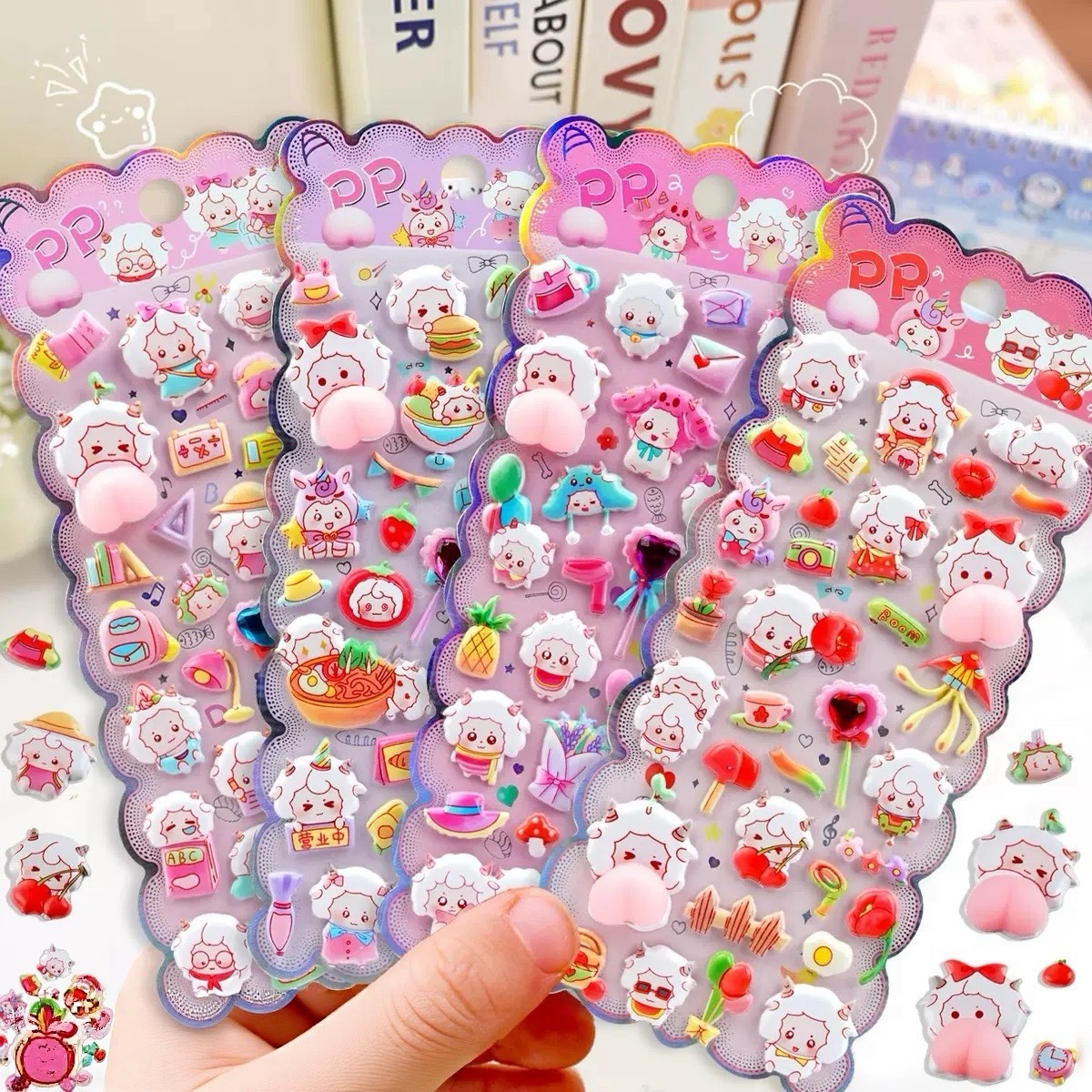 3Dステッカー 手作りDIY  子供おもちゃ 可愛いシール  立体ステッカー 粘着シールLF