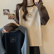 厚手 カラーブロック フリース スウェットシャツ レディースV00045