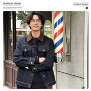 メンズ ワーク風 デニム ジャケット 男女兼用 ストリート系 アウター  春秋 2026新作★