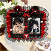 DIYパーツ 痛バッグ装飾 推し活 素材 オタ活 写真ケース 透明カードケース ボア レース カード入れ 5色