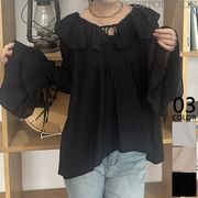 【2026新作商品♪】フリルオフショルダーシアーブラウス