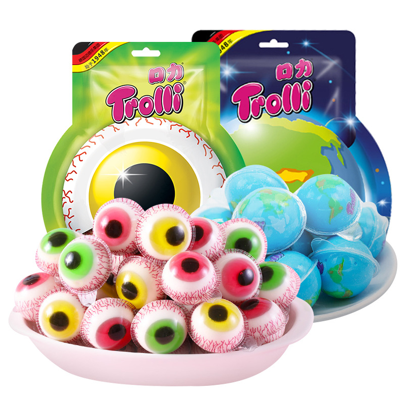 【2026年新出荷】【120個/24袋】地球グミ 正規品 トローリ Trolli  目玉グミ サッカーグミ キャンディ