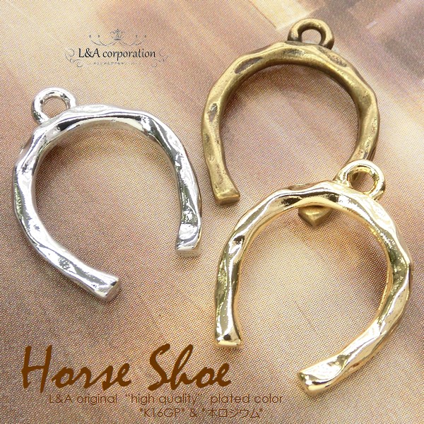 ▼半額 8日17時まで▼日本製NEW★2個価格★馬蹄★ホースシュー★ハッピーモチーフHorseshoe★最高級鍍金