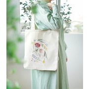 刺繍トートバッグ　L  はなもよう 　フラワー　トートバッグ　春　プレゼント