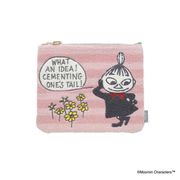 【コスメポーチ】ムーミン MOOMIN サガラ刺繍フラットポーチ リトルミイ ピンク