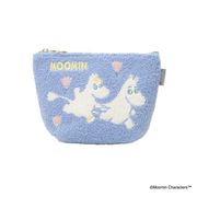 【コスメポーチ】ムーミン MOOMIN サガラ刺繍台形ポーチ ブルー