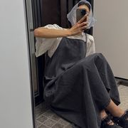 2026年早春新作  着回し抜群 ゆったり 着られる  キャミソールデニムワンピース