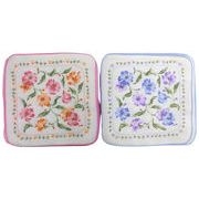 20cmパイル地プリントタオルハンカチ_【ロココフラワー】日本製