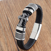 メンズアクセサリー　メンズブレスレット 　ユニセックス　本革ブレスレット　　OSD-L19171