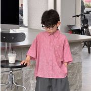 2026夏新作 ins韓国子供服 子供服 ベビー服  キッズ服 男の子 トップス 半袖 シャツ 90～160CM