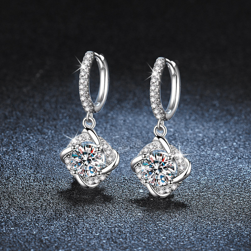 モアサナイト 1ct イヤリング レディース 925シルバー ジュエリー 耳飾り アクセサリー 大人可愛い