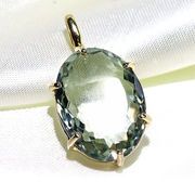 宝石質 グリーンアメジスト プライオライト ペンダント Greened Amethyst