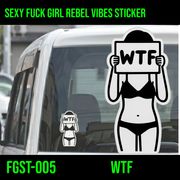 SEXY FUCK GIRL REBEL VIBES STICKER　セクシーガール　ステッカー　アメリカン雑貨