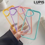 iPhoneケース スマホケース クリア 透明 カラーフレーム 推し活 推しカラー シンプル かわいい