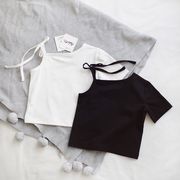 新作女の子ベスト キッズTシャツ  子供服 プルオーバー トップス 韓国風LF