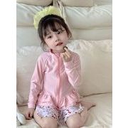 2026夏 女の子水着 長袖 ラッシュガード UV対策 速乾 温泉 スイムウェア 水泳帽付き