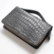 RED　CROW　本クロコダイル　鰐革　JRA認定　日本製　墨染モデル　ミニセカンドバッグ　TC-191SZ