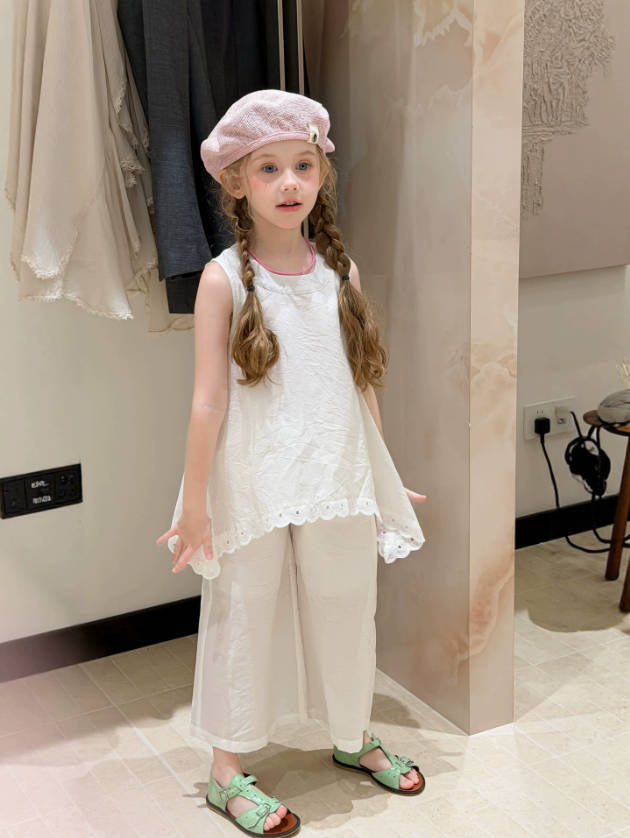 2026夏新作 韓国風子供服 キッズ服 ベビー服 女の子 トップス+ズボン 2点セット 90~150CM