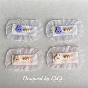 新入荷 蝶結び デコパーツ 生地 パッチ 刺繍アップリケDIY ヘアアクセサリーバッグ装飾 貼り付けパーツ