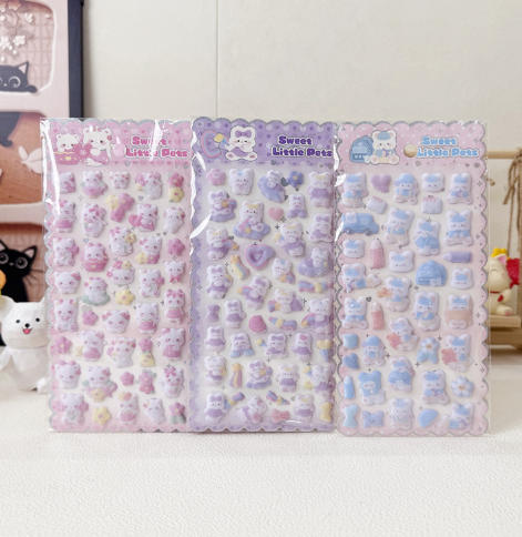 3Dシール 貼り付け 手芸DIY 手帳シール ステッカー 装飾シール 精美 ク 立体シール 3Dシール