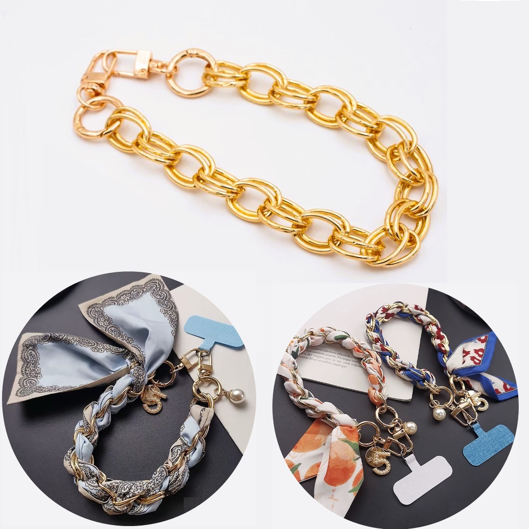 基礎金具/軽量アルミチェーン＆高品質キーホルダー金具/スカーフなどでアレンジする/最安値保証