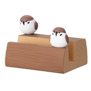 【携帯スタンド】ニホンノコトリ 丸太スマホスタンド スズメ