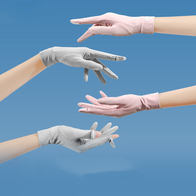 手袋 レディース 接触冷感 日焼け防止 UVカット 夏用 スマホ操作可能 運転用 自転車