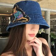 帽子　バケットハット　レディース　韓国ファッション　春夏　猫