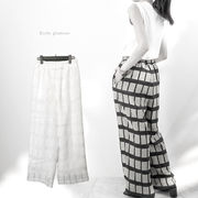 □SALE□シアーチェック　ラフパンツ(32497)