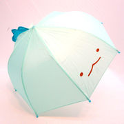 【雨傘】【ジュニア用】すみっコぐらし・とかげ1駒透明耳付き手開き傘