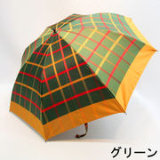 【日本製】【雨傘】【折りたたみ傘】甲州産先染朱子織格子グラス骨軽量2段折畳傘