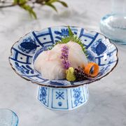 【日本製・業務用】染付芙蓉手 高台向付｜刺身・前菜・割烹